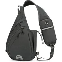 Zaewry Umhängetasche Sling Chest Crossbody Bag,Wasserdicht Schultertasche,mit Kopfhörerloch, Geeignet für Reisen, Fitnessstudio, Wandern, Büro, Radfahren usw.