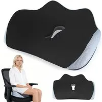BlingBin Sitzkissen Orthopädisches Kissen aus Memory-Schaum, Ergonomisches Rückenschmerzen, für Steißbein Ischias Hämorrhoiden Rücken Schmerzlinderung, 45x36x13cm