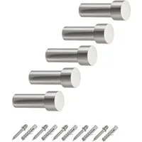 SO-TECH® Garderobenhaken TUULA Ø 14 / 19,5 mm Länge 30 - 70 mm Edelstahl (5 St), Länge 50 mm, inkl. Befestigungsset