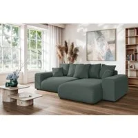 Home affaire Ecksofa LAKESIDE mit Bettfunktion und Bettkasten, B/T/H 257/166/84 cm, L-Form, Recamiere beidseitig montierbar, mit Wellenunterfederung