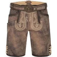 KRÜGER BUAM Trachtenlederhose Lederhose Magnus mit Gürtel