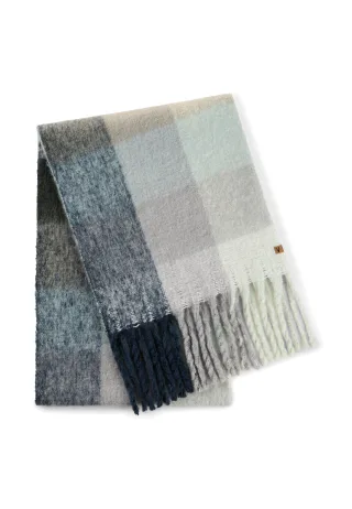 camel active - Strickschal mit Karomuster dark blue - Gr. - OS