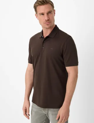 Brax Herren Polo Style PETE chocolate, dunkelbraun, Gr. 5XL