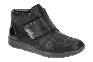 Waldl?ufer 815801 M-IRA Damen Stiefeletten Schwarz - bequem, leicht, Klettver...