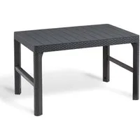 Allibert Gartentisch Lyon, höhenverstellbar [65 cm / 40 cm Tischhöhe], witterungsbeständig