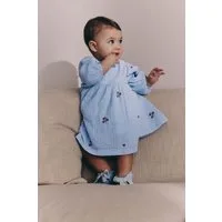 Next Blusenkleid Langärmeliges Baby Kleid mit Stickarbeiten (1-tlg)