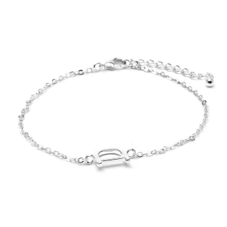 Luxenter Armband mit Silberfinish – Alphabet