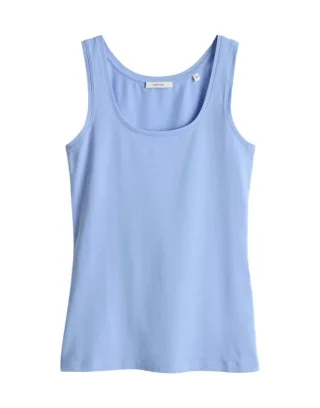 Opus - Ärmelloses Basic-Top - Imilia blau - Gr. - 36
