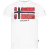 Geographical Norway Kurzarmshirt Geographical Norway T-Shirt Herren Shirt Hemd Sommer Baumwolle Print