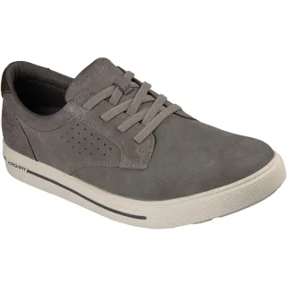 Skechers Arch Fit Solano 2.0 Rey Leder Herren Graue Schnürschuhe