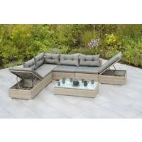 MERXX Gartenlounge-Set Manzano, (7-tlg), inkl. Auflagen