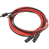 Rhein Beleuchtung Verlängerungskabel für Solaranlagen - 12AWG Silikondraht Rot/Schwarz Solarkabel, Mc4 stecker, (500 cm), Flexibel, hitzebeständig & UV-beständig - Solarkabel 4mm²