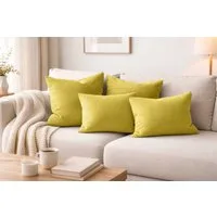 Amilian Dekokissen - Kissen Set 4er - Sofakissen mit Füllung 2x 50x50 + 2x 35x45cm, (4 Stück) Kuschelkissen - Zierkissen mit Kissenfüllung - Couchkissen