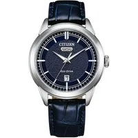 Citizen Solaruhr Eco-Drive Classic (C7 Design) AW0151-00LC, Armbanduhr, Herrenuhr, Lederarmband, analog, Big Date