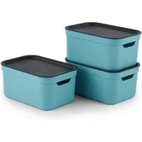 ROTHO Aufbewahrungsbox Jive Dekobox 3er-Set Aufbewahrungskorb 5l (Aufbewahrungsset, 3er-Set)