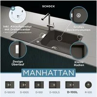 Schock Granitspüle Manhattan D-100L, rechteckig, 100/51 cm