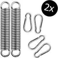 riijk Boxsackfeder Schwingfeder mit Karabiner (2x Feder, 2x Feder), Schwingfeder für Hängesessel, Boxsack, Sonnensegel