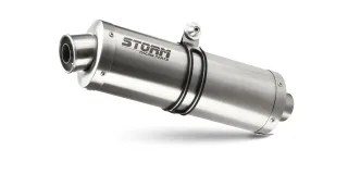 Sport Auspuff Edelstahl Oval Storm by MIVV Kawasaki ER 6N / 6F Bj 2005-2011 mit ABE