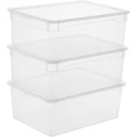 ROTHO Aufbewahrungsbox Rotho Aufbewahrungsbox CLEAR mit Deckel 10 L