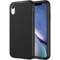 CoolGadget Handyhülle Handy Schutzhülle für Apple iPhone XR matt schwarz 6,1 Zoll, Silikon TPU Hülle Schutz Tasche Cover schlicht Slim Case