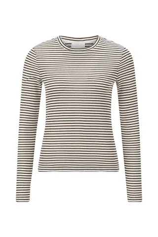 Rich & Royal - Organic Sparkle Striped Longsleeve chocolate torte - Gr. - S