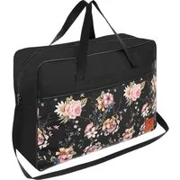 Granori Reisetasche 55x40x20 cm Handgepäck mit Blumen-Muster für Damen, viel Platz (über 40 l Volumen) und sehr leicht, mit Trolleyhalterung