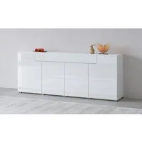 OTTO home Sideboard Toledo,Breite 208cm,moderne Kommode mit dekorative Fräsungen,grifflos, Kombikommode mit viel Stauraum, Einlegeböden verstellbar