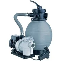 Infinite Spa Sandfilteranlage Poolmax TP25 und Sandfilter (Komplett-Set, 3 St), 300 - 2,5 m3/h, Mehrwegeventil, Manometer, Basis zur Montage