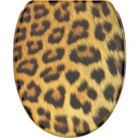 Sanilo WC-Sitz Leopardenfell mit Absenkautomatik & Quick Release, Premium Toilettendeckel, abnehmbar, leichte Montage von oben