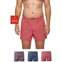 SNOCKS Weiter Boxer American Boxershorts Woven (3-St) aus 100% Bio-Baumwolle, bequeme weite Passform