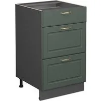 Vicco Unterschrank Fame-Line, Grün-Gold Landhaus/Anthrazit, 50 cm ohne Arbeitsplatte (1-St)