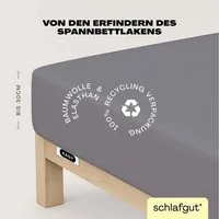 Schlafgut Spannbettlaken EASY JERSEY ELASTHAN Bettlaken, 170 g/m², 95% Baumwolle, 5% Elasthan, Jersey, Gummizug: rundum, (1 Stück), Spannbettlaken bis 30 cm Höhe, bügelfrei, pflegeleicht, perfekter Sitz