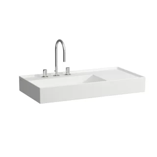 LAUFEN Waschtisch Kartell · LAUFEN 900x460, 3 Hahnlöcher, weiß matt, 81033.8, 8103387571581 H8103387571581