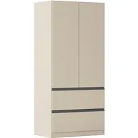 rauch Drehtürenschrank Kleiderschrank Schrank Garderobe COSTA in den Breiten 91/136/181 cm (in 3 Ausstattungen BASIC/CLASSIC/PREMIUM) viel Platz, grifflose Front und Push-to-Open Funktion MADE IN GERMANY