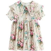 Next Jerseykleid Kurzarmkleid mit Kragen (1-tlg)