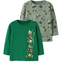 Name It Langarmshirt NMMVELDO 2P LS NREG TOP (Packung, 2-tlg) Baumwolle, regular fit