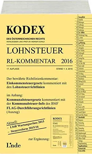 KODEX Lohnsteuer Richtlinien-Kommentar 2016 (Kodex des Österreichischen Rechts)