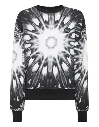 Sweatshirt Optisches Blumenmuster