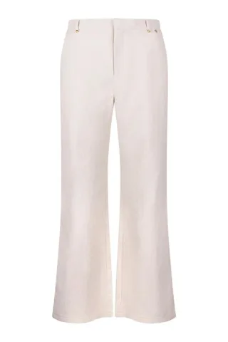 Nukus - Hose in Lederoptik beige - Gr. - XS