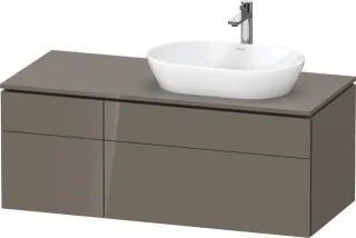 Duravit L-Cube Konsolenwaschtischunterbau wandhängend Flanell Grau Hochglanz 1220x550x482 mm - LC487 LC4874089890000