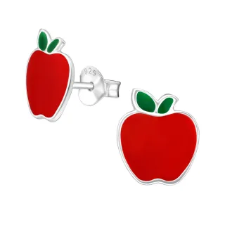 Apfel Ohrringe aus 925 Silber