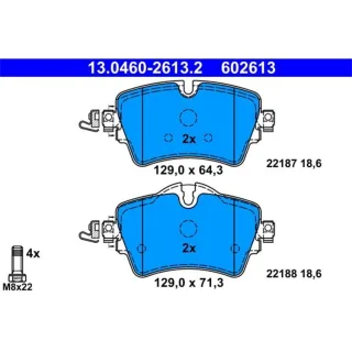 ATE Bremsbel?ge vorne BMW 2 F45 F46 Mini F55 F56 F57