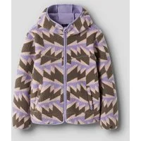 Name It Kapuzenplüschjacke NKFMAVI TEDDY JACKET AOP Kunstfaser