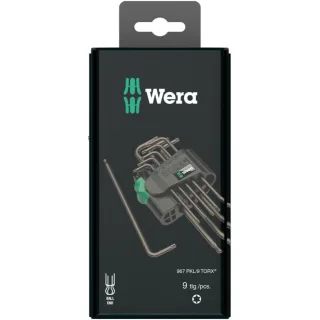 Wera 967/9 TX 1 SB TORX Winkelschlüsselsatz, BlackLaser, 9-teilig - 05073598001