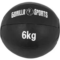 GORILLA SPORTS Medizinball Medizinball aus Leder in Schwarz 1 - 10 kg (1-St)