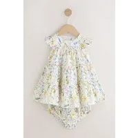 Next Volantkleid 2-teiliges Baby-Set mit gewebtem Kleid und Höschen (2-tlg)
