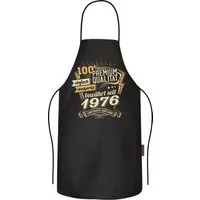 RAHMENLOS® Grillschürze Kochschürze als Geschenk zum 50. Geburtstag: Premium bewährt seit 1976