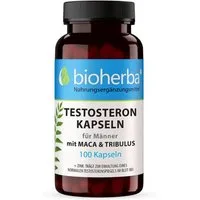 BIOHERBA R Bioherba Testosteron Kapseln mit Maca & Tribulus 100 Kapseln Nahrungsergänzungsmittel, 1 er