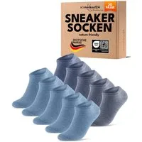 sockenkauf24 Sneakersocken Premium Sneaker Socken Herren & Damen mit Komfortbund ohne Gummidruck (20-Paar) atmungsaktive gekämmte Baumwolle, ohne Naht, Exclusive Line