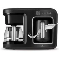 Karaca Filterkaffeemaschine Hatır Plus Mod 5in1, 10 Tass Schwarz Chrom 1400W
